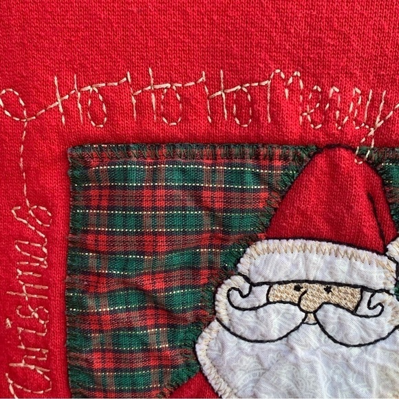 Vintage Crewneck Sweatshirt Santa Claus Merry Christmas Size Large - Picture 4 of 5